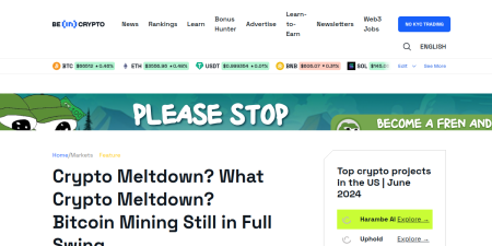 Read the full Article:  ⭲ Crypto Meltdown? What Crypto Meltdown? Bitcoin Mining Still in Full Swing