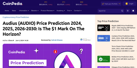 Read the full Article:  ⭲ Audius (AUDIO) Price Prediction 2022, 2023, 2024, 2025: Is The $1 Mark On The Horizon?