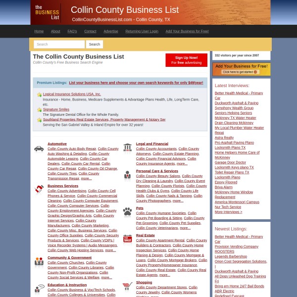 businesslistus.com homepage screenshot