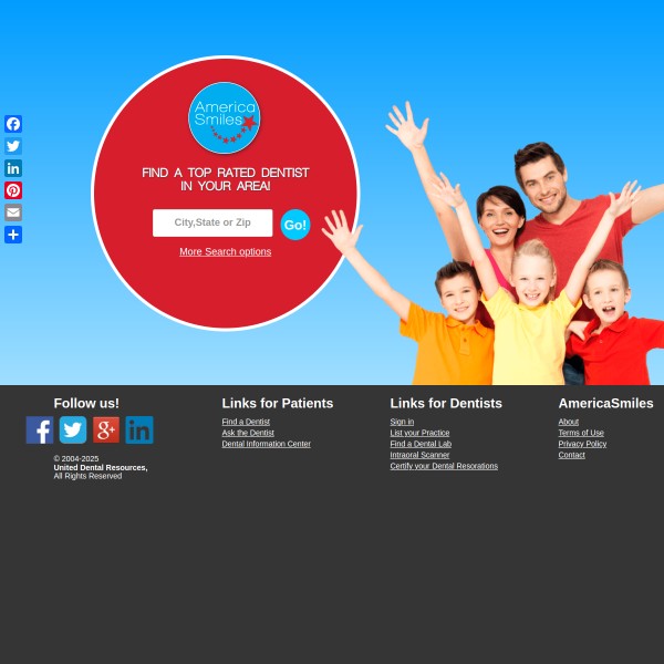 AmericaSmiles homepage screenshot