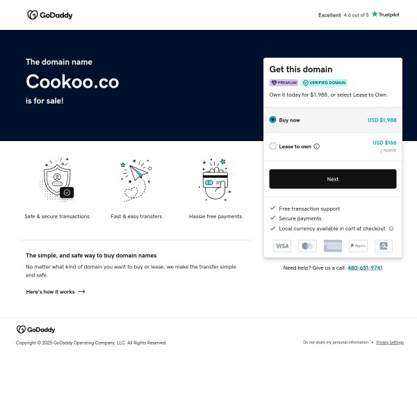 Cookoo homepage screenshot