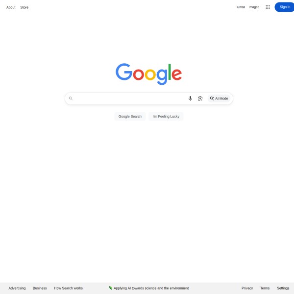 Google homepage screenshot