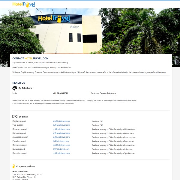 HotelTravel.com homepage screenshot