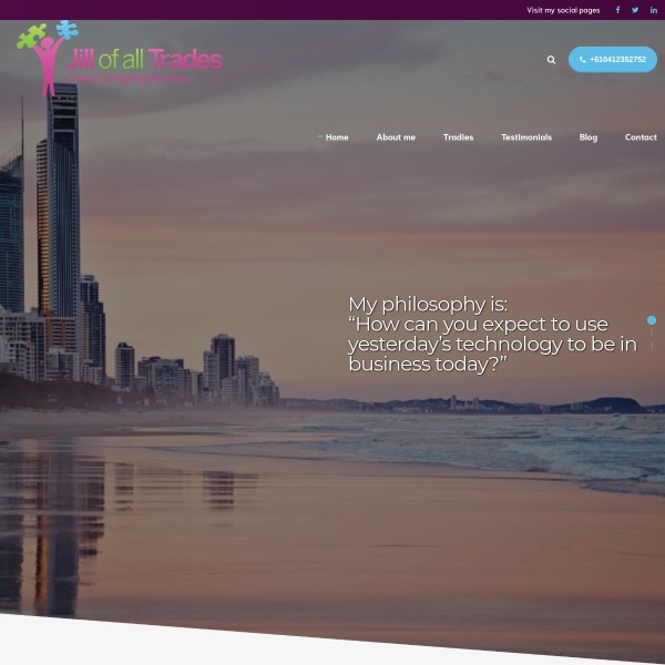 Jill of all Trades homepage screenshot