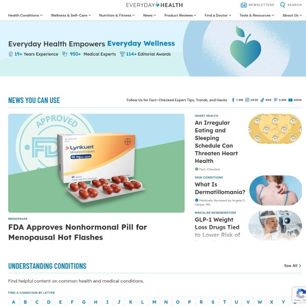 Lifescript homepage screenshot