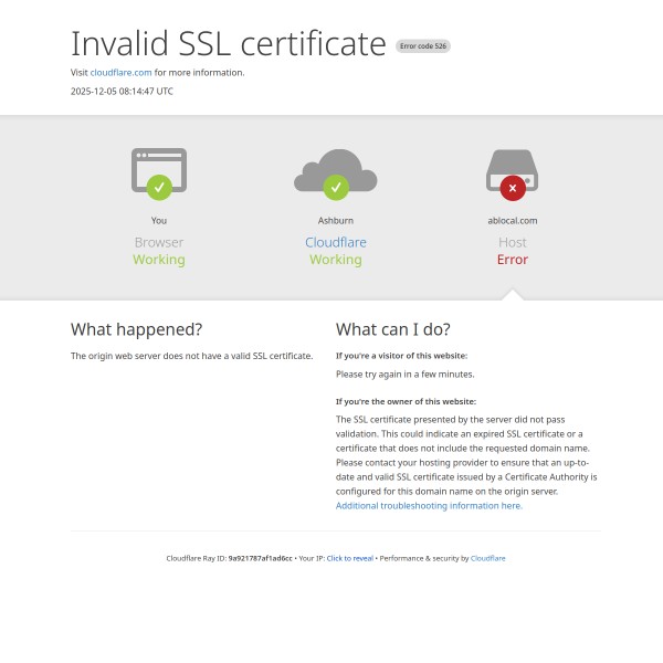 ABLocal homepage screenshot