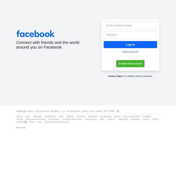 Facebook Agency Directory homepage screenshot