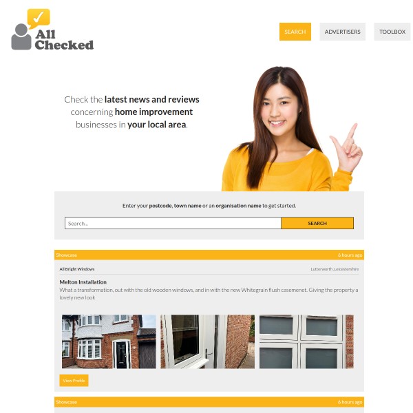 AllChecked homepage screenshot
