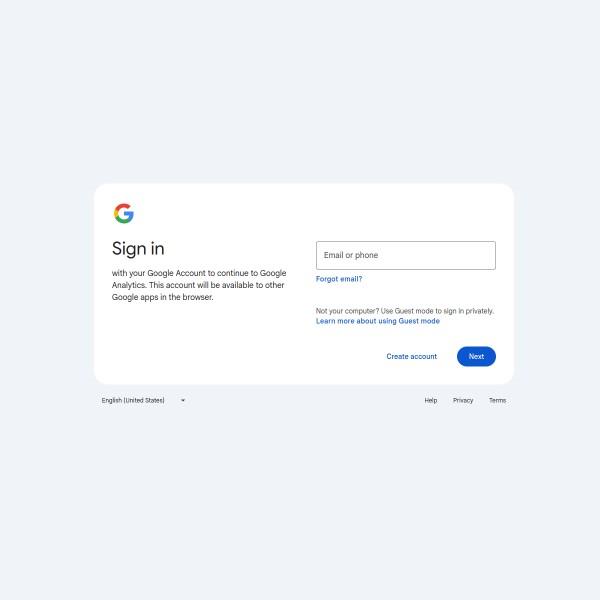 Google Analytics homepage screenshot