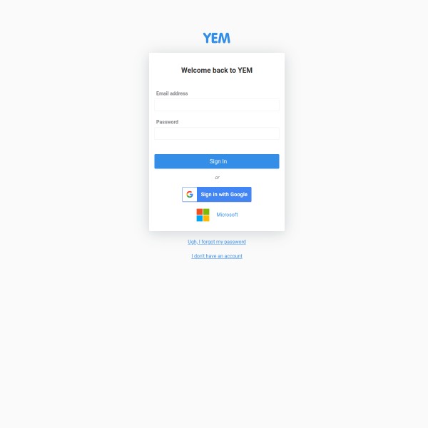 YEM Marketplace homepage screenshot