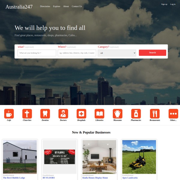 Australia247.info homepage screenshot