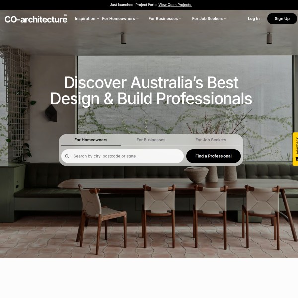 CO-architecture homepage screenshot