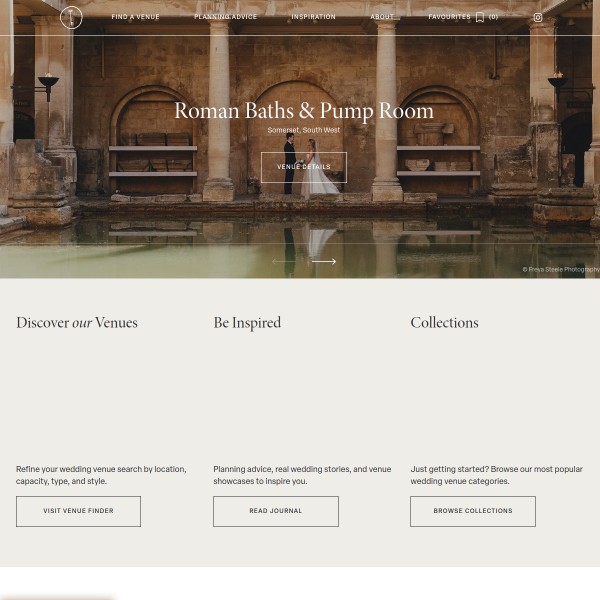 Coco Wedding Venues homepage screenshot