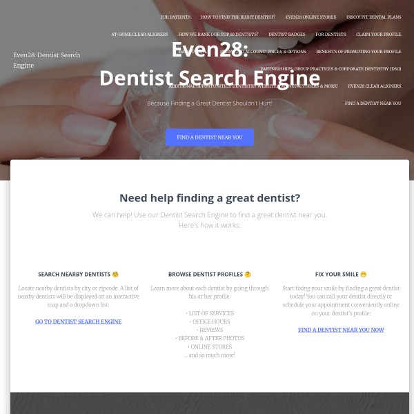 Even28 homepage screenshot