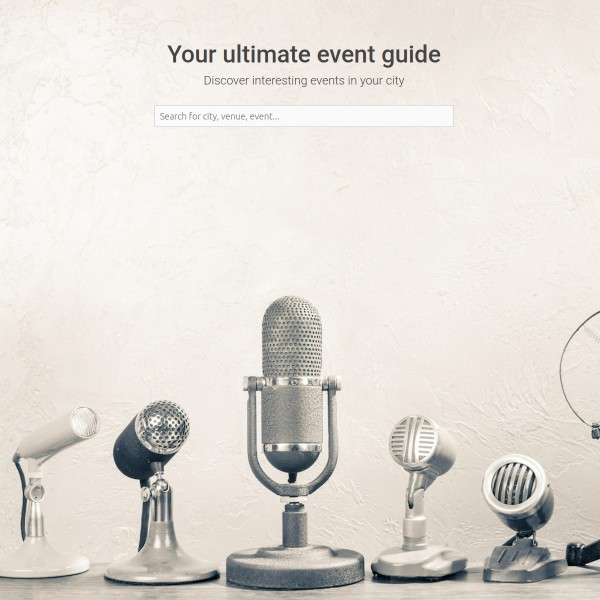 Eventium homepage screenshot