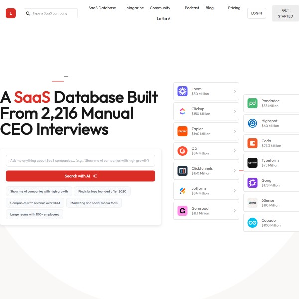 GetLatka homepage screenshot