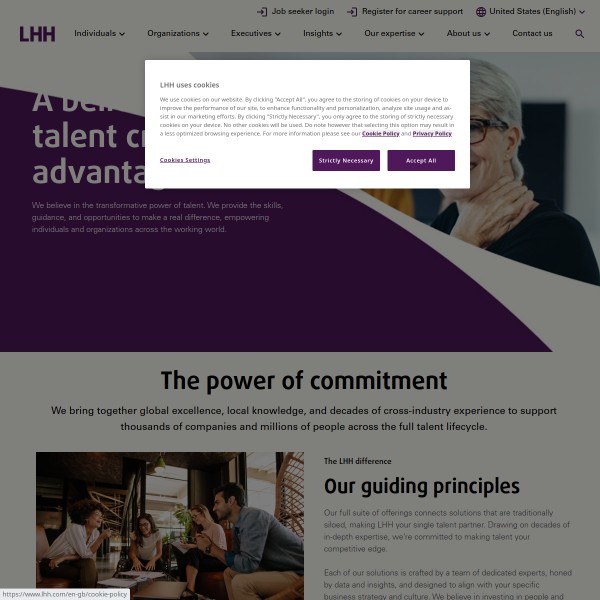 Hired homepage screenshot