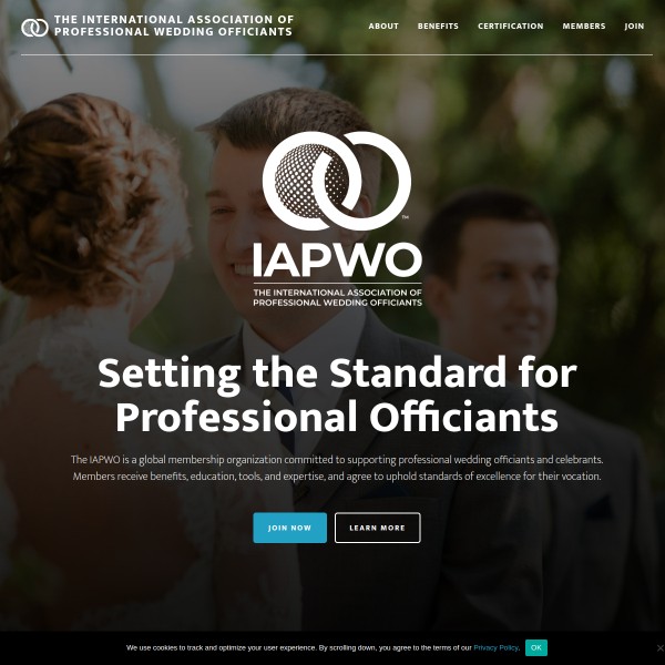 IAPWO homepage screenshot