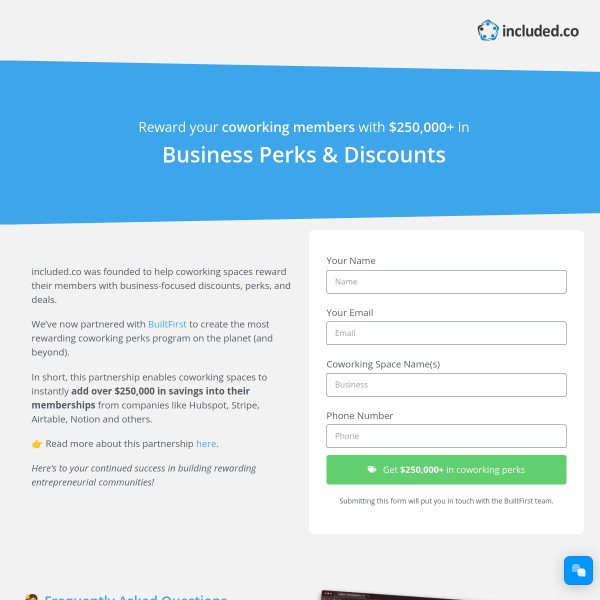 included.co homepage screenshot