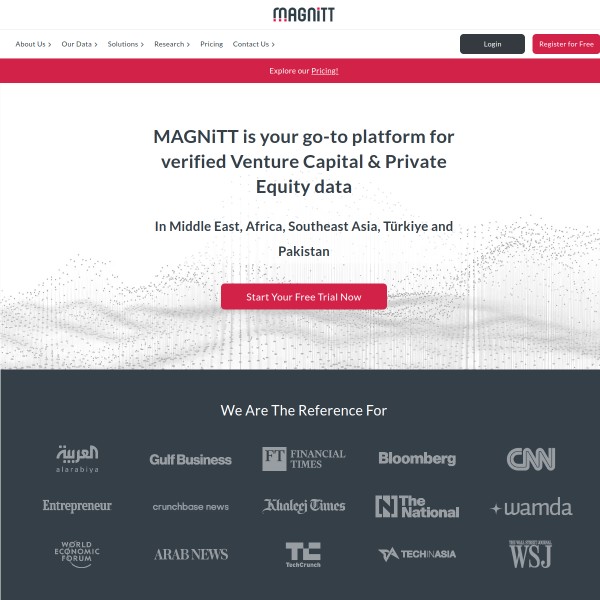 Magnitt homepage screenshot