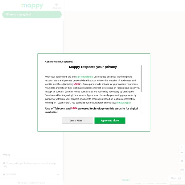 Mappy homepage screenshot