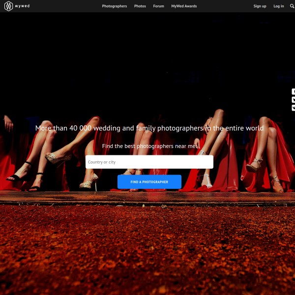 MyWed homepage screenshot