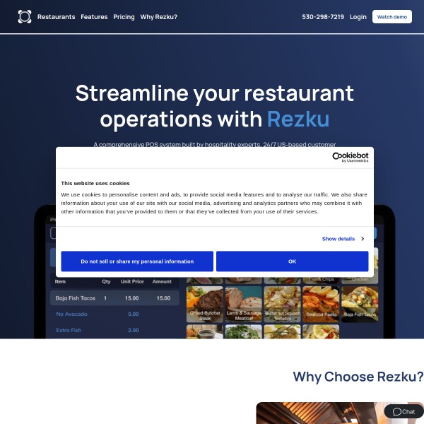 Rezku homepage screenshot