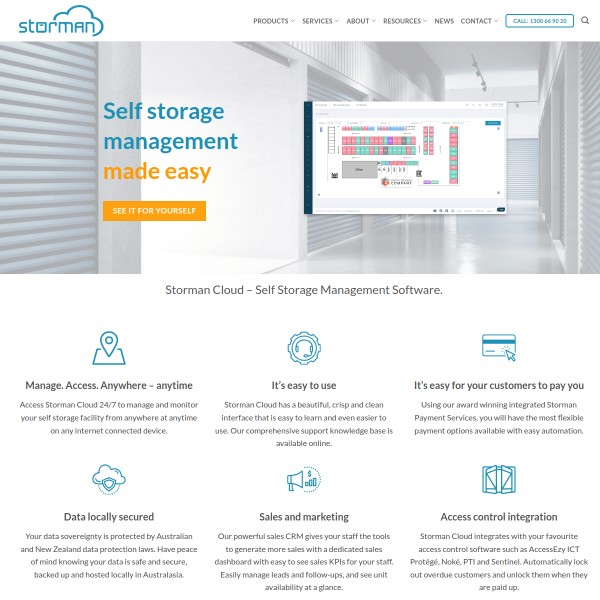 Storman homepage screenshot