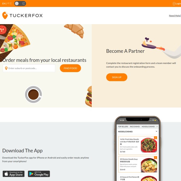 TuckerFox homepage screenshot