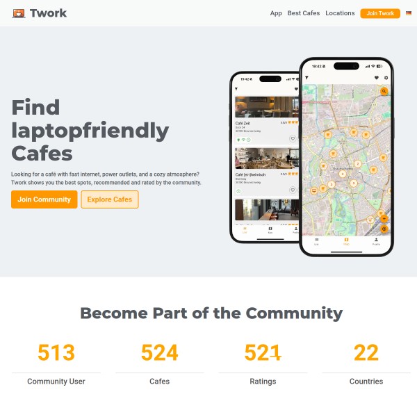Twork homepage screenshot