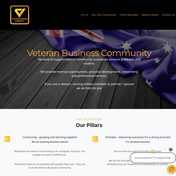 VCBC homepage screenshot