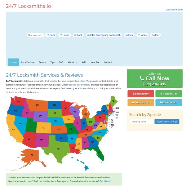 247locksmiths.io homepage screenshot