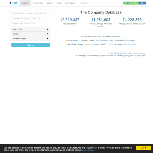 AiHit homepage screenshot