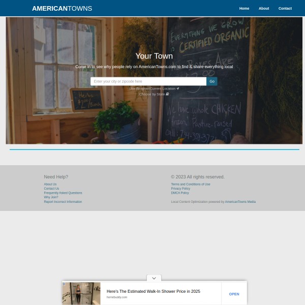 AmericanTowns homepage screenshot