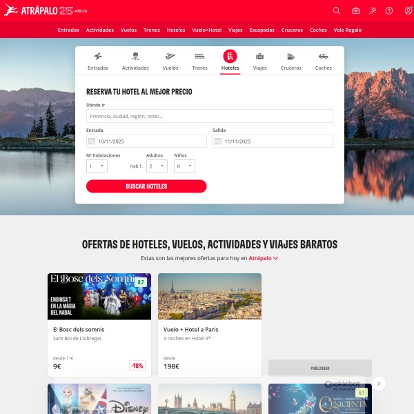 Atrapolo homepage screenshot
