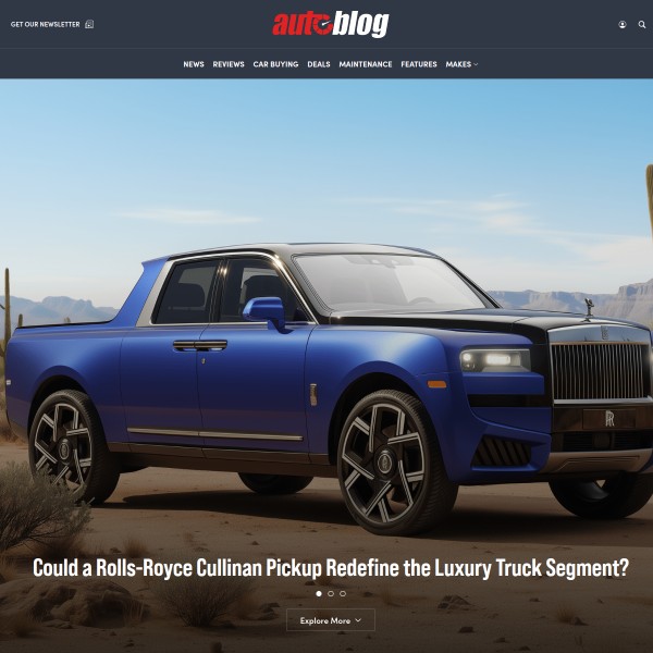 Autoblog homepage screenshot