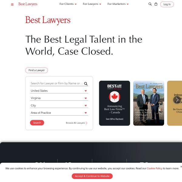 BestLaywers homepage screenshot