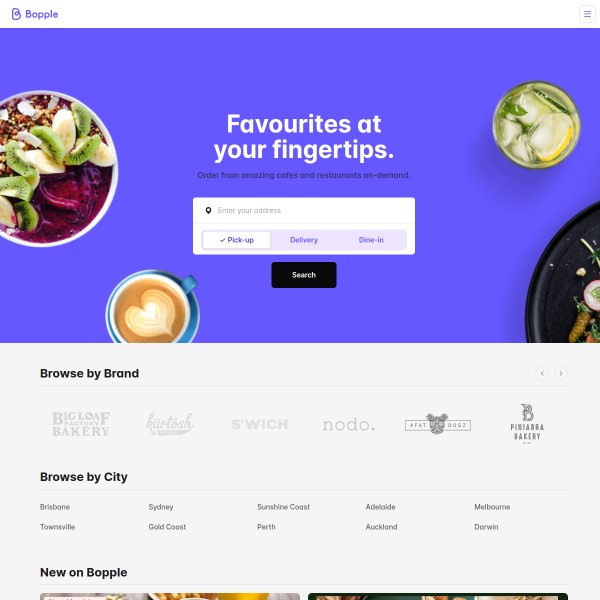 Bopple homepage screenshot