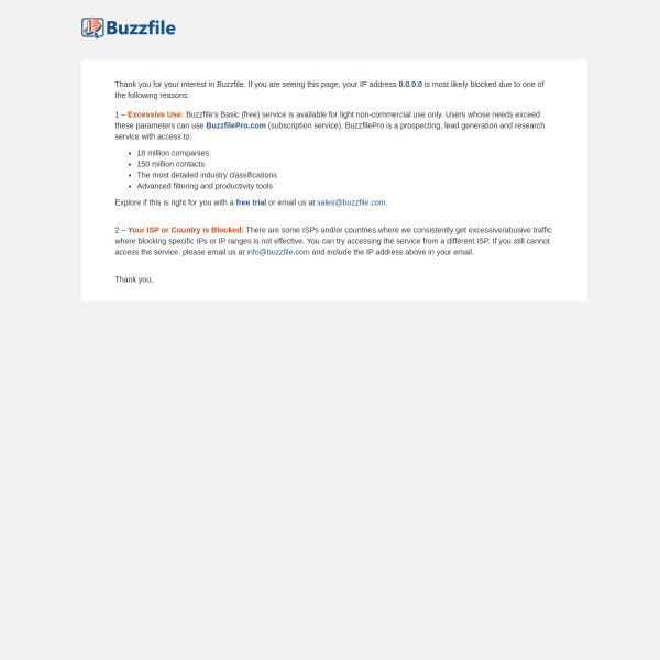 Buzzfile homepage screenshot