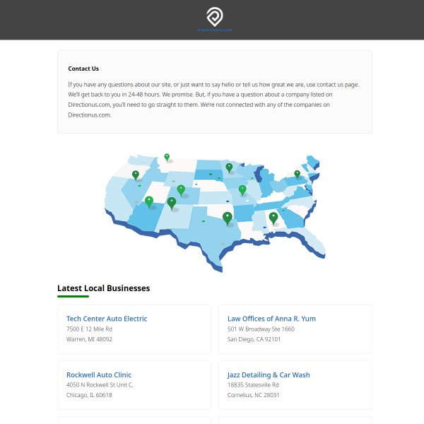 directionus.com homepage screenshot