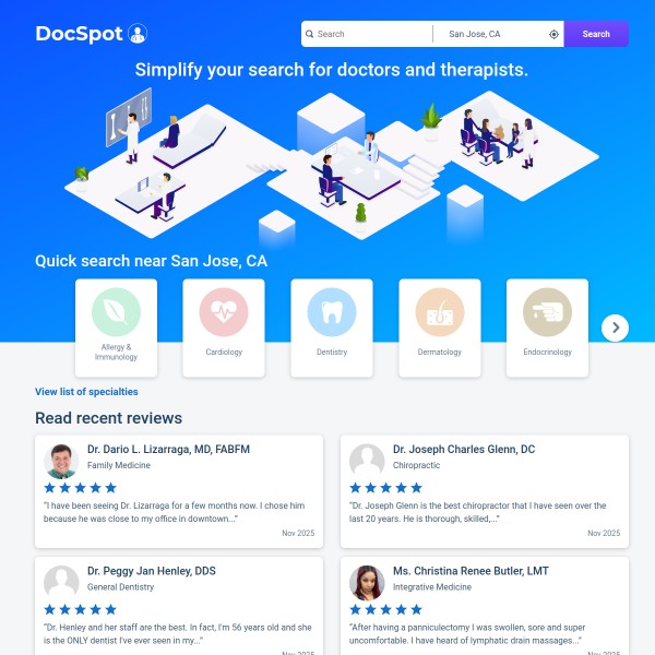 Docspot homepage screenshot