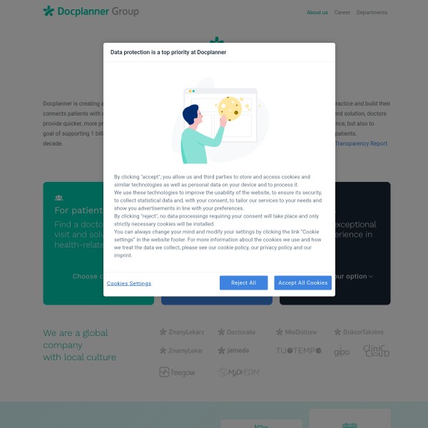 Doctoralia homepage screenshot