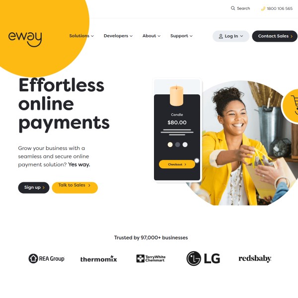 eWay homepage screenshot