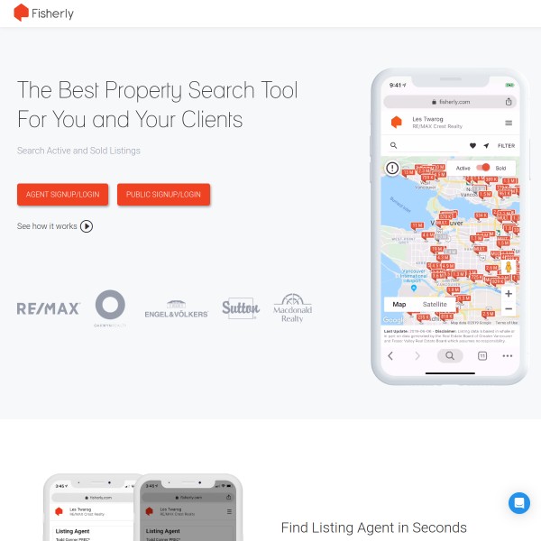 Fisherly homepage screenshot