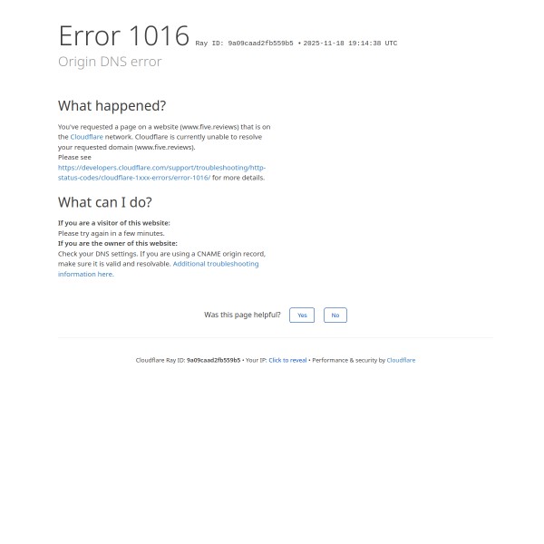 Five.reviews homepage screenshot