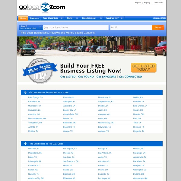golocal247.com homepage screenshot