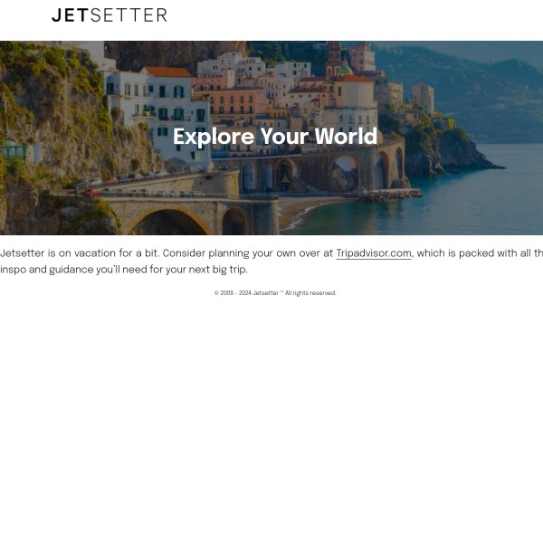 Jetsetter homepage screenshot