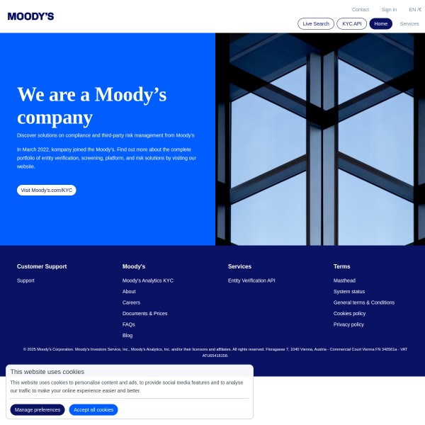 Kompany homepage screenshot