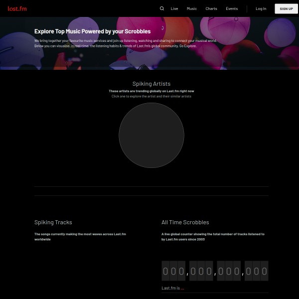 LastFM homepage screenshot