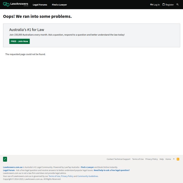 lawanswers.com.au homepage screenshot